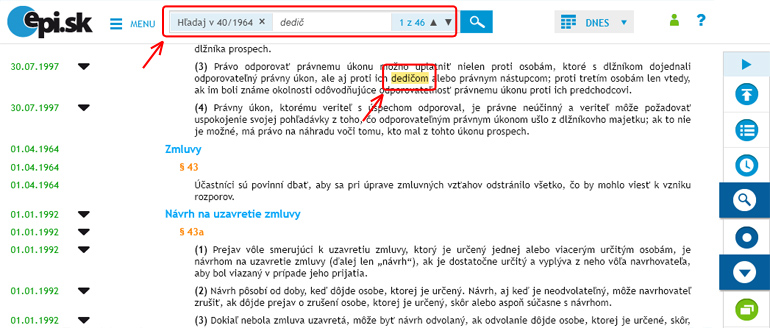 Funkcia EPI  Vyhadvanie v predpise